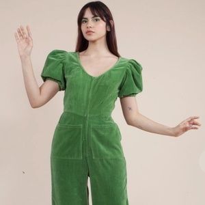 Samantha Pleet Leap Jumpsuit - Leaf Green Size 2